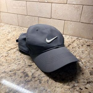 Women’s Nike Dri-fit Gray Cap with White Swoosh